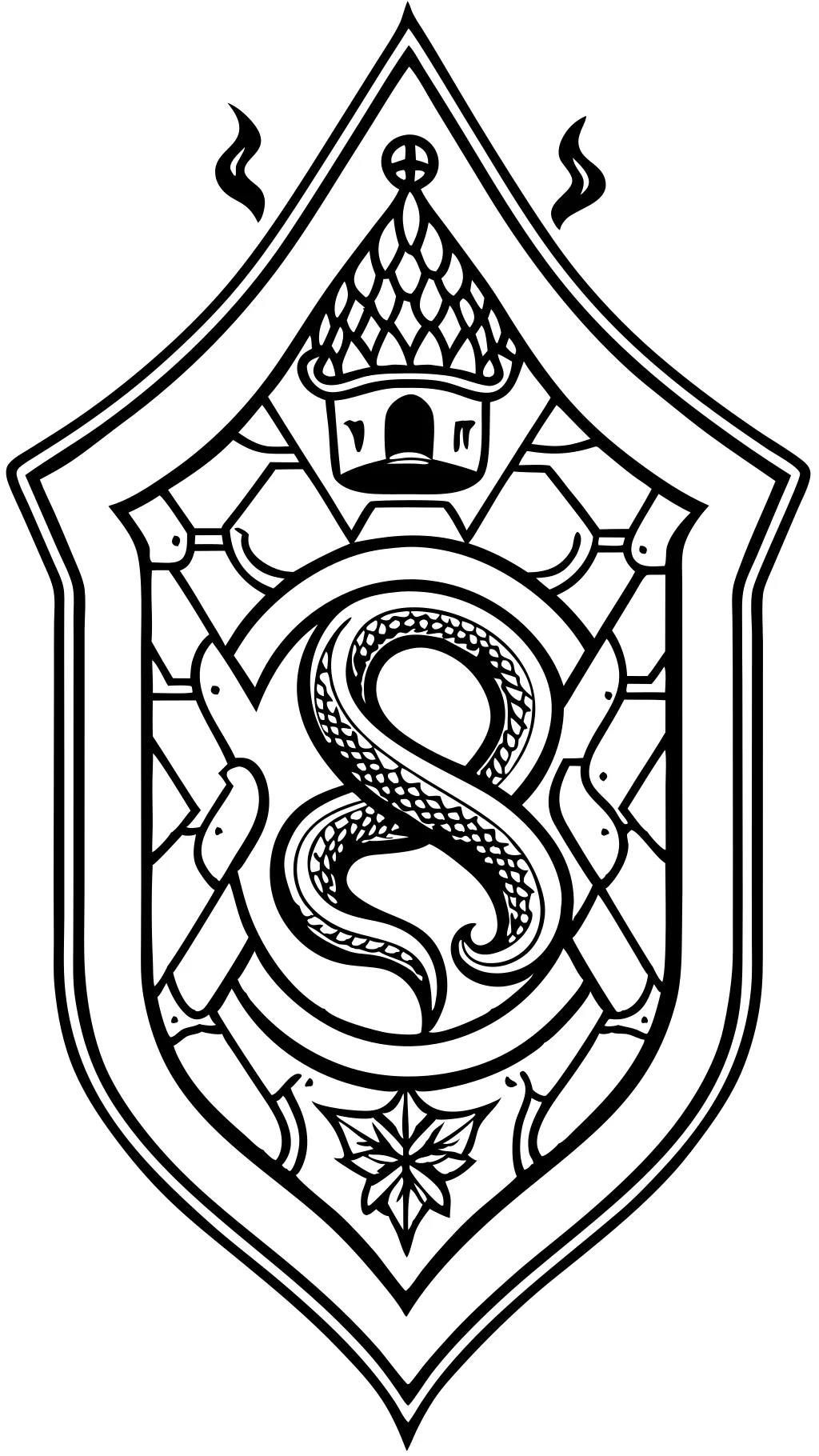 Página para colorear de Slytherin